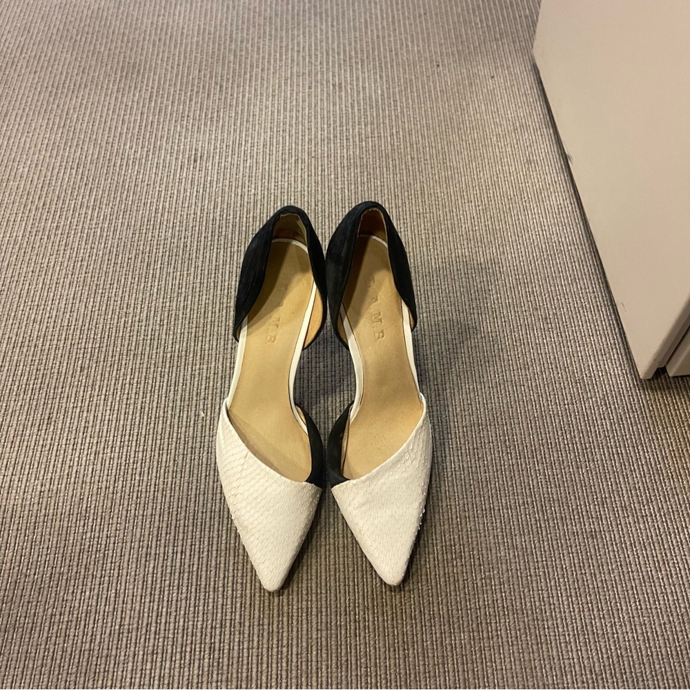 L.A.M.B. Heels black and white